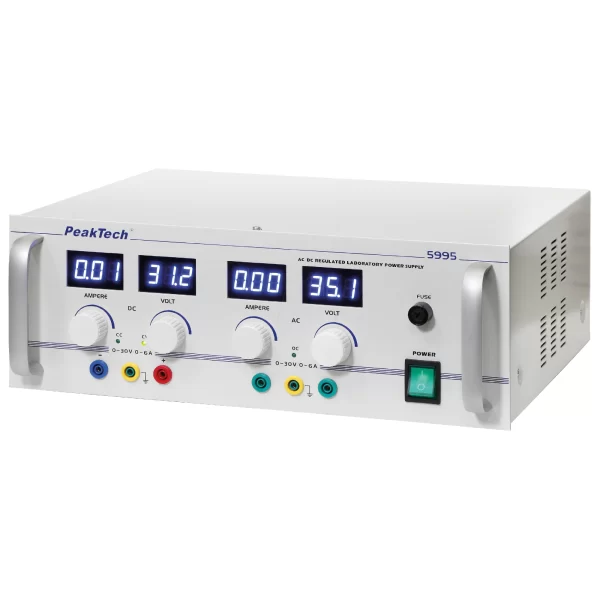 Fuente de Alimentación AC/DC, 0-30 V/0-6 A-PeakTech P 5995