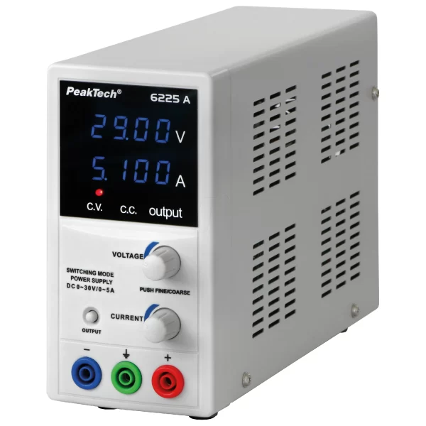 Fuente de Alimentación Digital DC 0-30V/0-5A-PeakTech P 6225 A