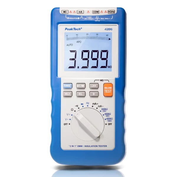 Imagen de Multímetro y Comprobador de Aislamiento 2 en 1 P 4395 - PeakTech®