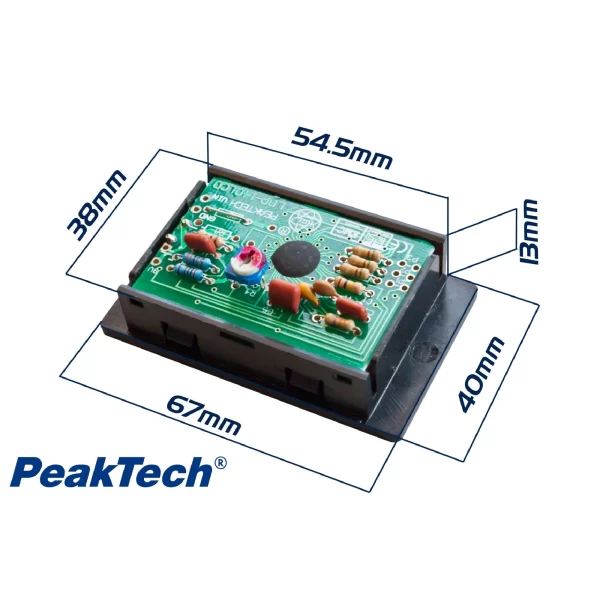 Voltímetro y amperímetro, Display LCD 13mm -PeakTech LDP-140