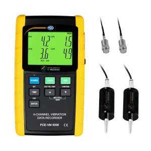 imagen de Logger de datos de 4 canales para mediciones precisas de vibraciones PCE-VM 5000-KIT - PCE Instruments