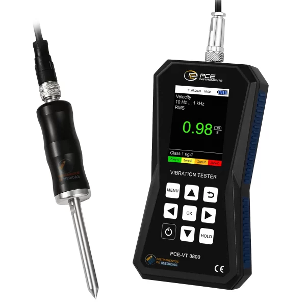 imagen de Medidor de vibración con registro de datos y sensor externos PCE-VT 3800S - PCE Instruments