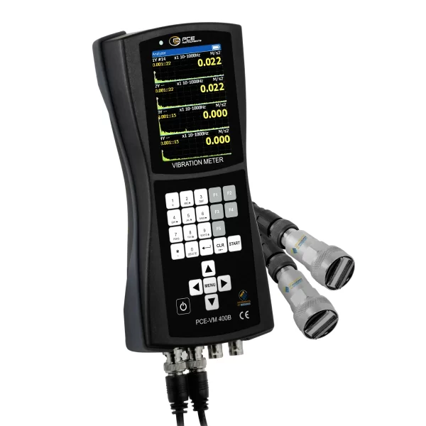 imagen de Medidor de vibración de 4 canales con medición de aceleración, velocidad, desplazamiento y tacómetro PCE-VM 400B - PCE Instruments