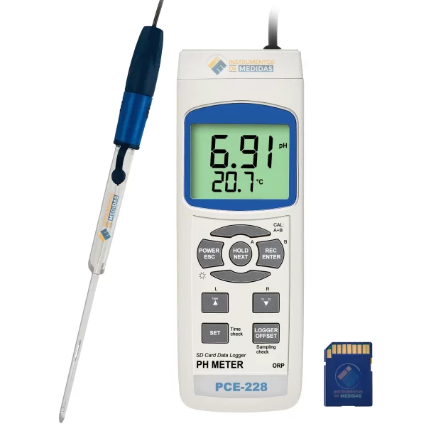 imagen de Analizador de agua para medir el valor de pH, redox y temperatura PCE-228LIQ - PCE Instruments