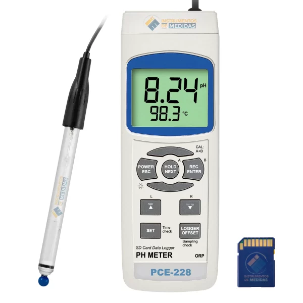 imagen de Analizador de agua para valor de pH, Redox y temperatura PCE-228HTE - PCE Instruments