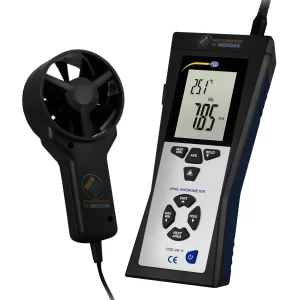 imagen de Anemómetro con medición de temperatura ambiental y pirómetro PCE-VA 11 - PCE Instruments