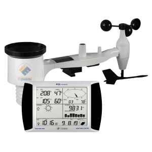 imagen de Anemómetro inalámbrico para la medición de la dirección del viento, la velocidad del viento, la temperatura, la humedad relativa y la pluviosidad PCE-FWS 20N-2 - PCE Instruments