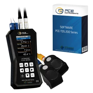 imagen de Caudalímetro ultrasónico con memoria de 32 GB (Incluye Software) PCE-TDS 200+ M-SW-KIT - PCE Instruments