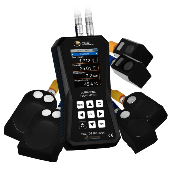 imagen de Caudalímetro ultrasónico con memoria de 32 GB PCE-TDS 200 SML - PCE Instruments
