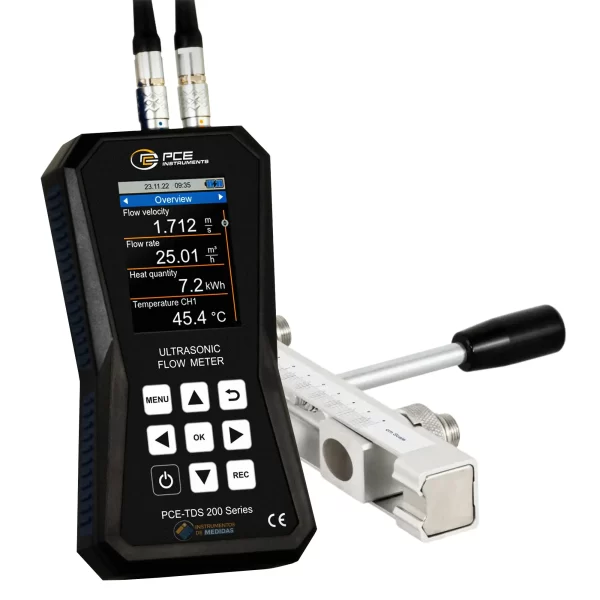 imagen de Caudalímetro ultrasónico con memoria de 32 GB PCE-TDS 200 SR - PCE Instruments