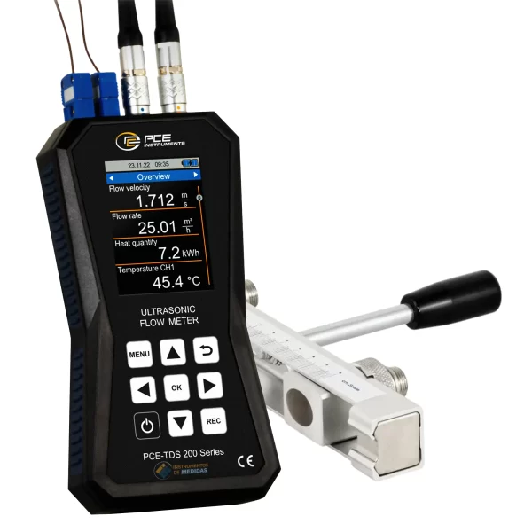 imagen de Caudalímetro ultrasónico con memoria de 32 GB PCE-TDS 200+SR - PCE Instruments