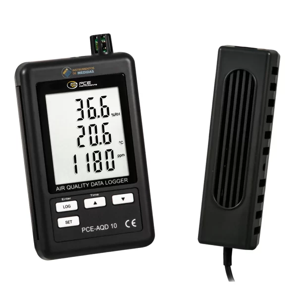 imagen de Controlador ambiental mide 3 parámetros (Temperatura, humedad y CO₂) PCE-AQD 10 - PCE Instruments