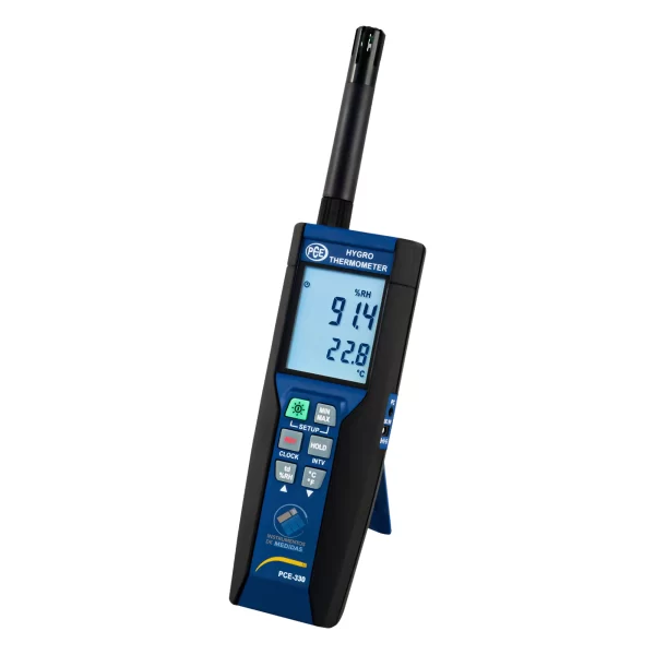 imagen de Higrómetro con memoria interna para determinar la temperatura, la humedad ambiental y el punto de rocía a través de la sonda externa PCE-330 - PCE Instruments