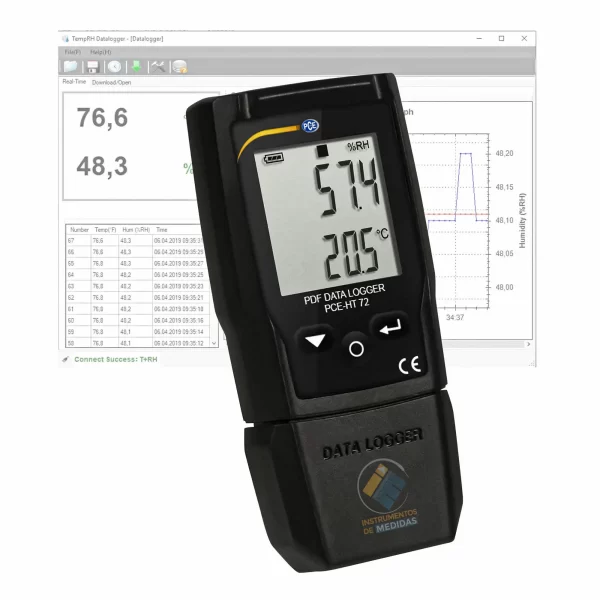 imagen de Higrómetro para registrar temperatura y humedad relativa PCE-HT 72 - PCE Instruments