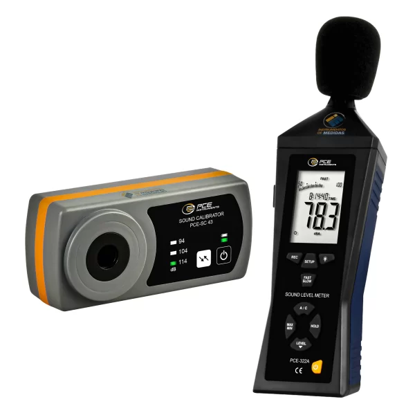imagen de Medidor de sonido clase II con calibrador acústico PCE-322-SC43 - PCE Instruments