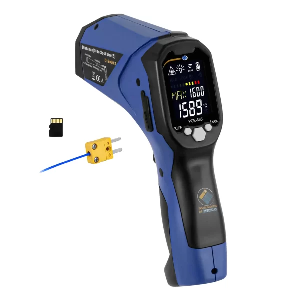 imagen de Pirómetro con rayo láser dual para mediciones de temperatura sin contacto de superficies PCE-895 - PCE Instruments